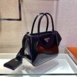 Replica Prada Brushed leather handbag 1BA320 Black39915 - Image 3