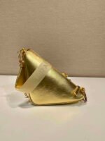 Replica Prada Leather Prada Triangle shoulder bag 1BH190 Gold40110 - Image 2