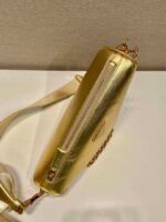 Replica Prada Leather Prada Triangle shoulder bag 1BH190 Gold40110 - Image 3