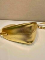 Replica Prada Leather Prada Triangle shoulder bag 1BH190 Gold40110 - Image 4