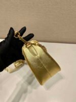 Replica Prada Leather Prada Triangle shoulder bag 1BH190 Gold40110 - Image 6