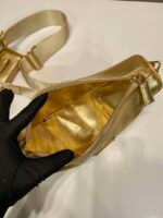 Replica Prada Leather Prada Triangle shoulder bag 1BH190 Gold40110 - Image 7