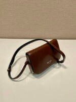 Replica Prada 2VD061 Black Brushed Leather Mini-bag With Shoulder Strap Brown39744 - Image 2