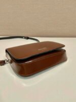Replica Prada 2VD061 Black Brushed Leather Mini-bag With Shoulder Strap Brown39744 - Image 4