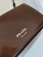 Replica Prada 2VD061 Black Brushed Leather Mini-bag With Shoulder Strap Brown39744 - Image 5