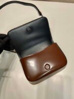 Replica Prada 2VD061 Black Brushed Leather Mini-bag With Shoulder Strap Brown39744 - Image 6
