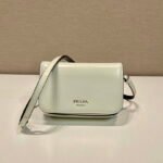 Replica Prada 2VD061 Black Brushed Leather Mini-bag With Shoulder Strap White39754