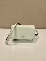 Replica Prada 2VD061 Black Brushed Leather Mini-bag With Shoulder Strap White39754
