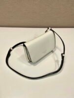 Replica Prada 2VD061 Black Brushed Leather Mini-bag With Shoulder Strap White39754 - Image 3