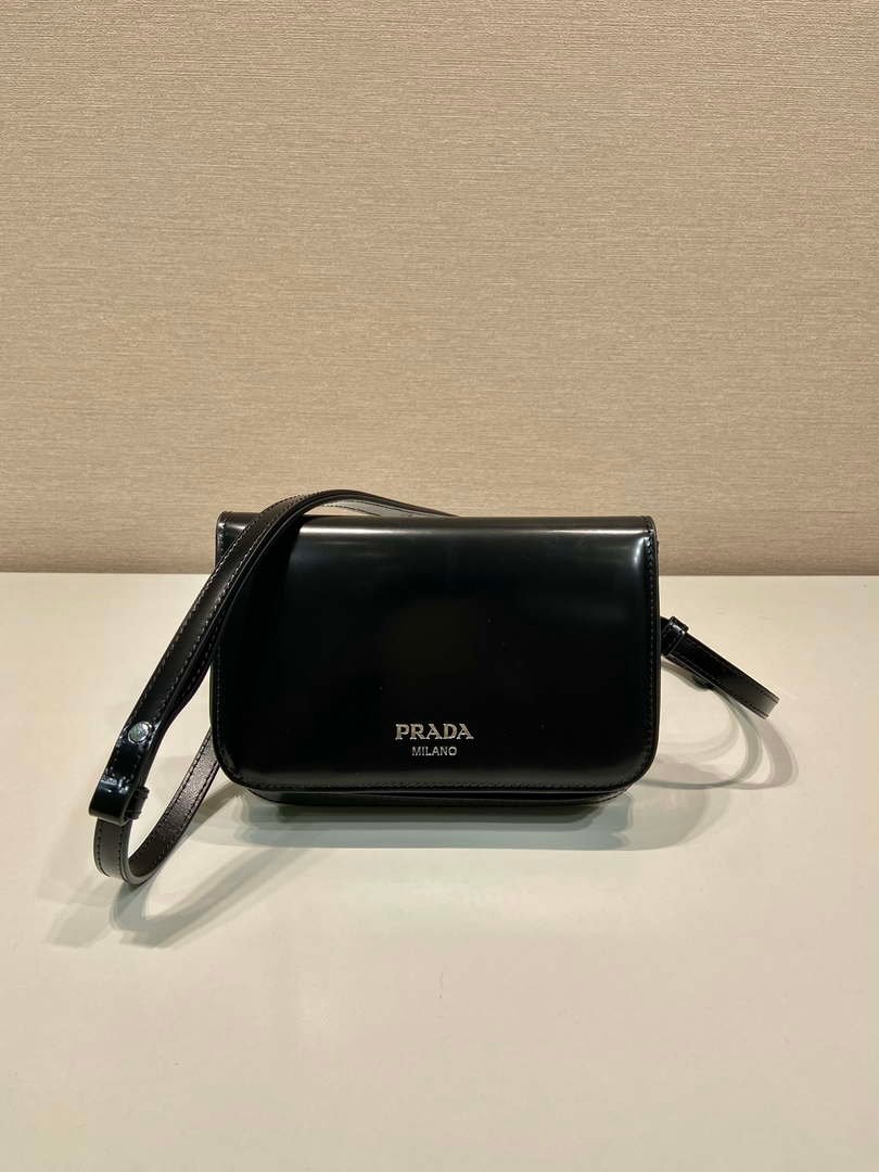 65325b04b5ce0.jpg Replica Prada 2VD061 Black Brushed Leather Mini-bag With Shoulder Strap Black39743 - Image 1