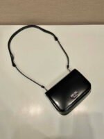 Replica Prada 2VD061 Black Brushed Leather Mini-bag With Shoulder Strap Black39743 - Image 3
