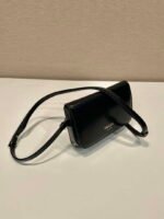 Replica Prada 2VD061 Black Brushed Leather Mini-bag With Shoulder Strap Black39743 - Image 4