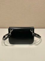 Replica Prada 2VD061 Black Brushed Leather Mini-bag With Shoulder Strap Black39743 - Image 5