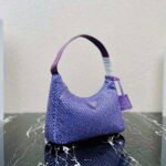 Replica Prada 1NE515 Satin mini-bag with artificial crystals Purple39664 - Image 2