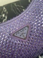 Replica Prada 1NE515 Satin mini-bag with artificial crystals Purple39664 - Image 3