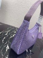 Replica Prada 1NE515 Satin mini-bag with artificial crystals Purple39664 - Image 6