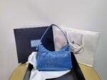 Replica Prada 1NE515 Satin mini-bag with artificial crystals Blue39622 - Image 3