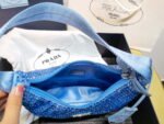 Replica Prada 1NE515 Satin mini-bag with artificial crystals Blue39622 - Image 7