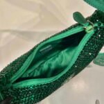 Replica Prada 1NE515 Satin mini-bag with artificial crystals Jade green39644 - Image 7