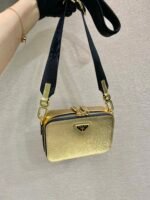 Replica Prada 2VH070 Saffiano Gold leather Prada Brique bag39841