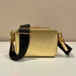 Replica Prada 2VH070 Saffiano Gold leather Prada Brique bag39841 - Image 3