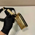 Replica Prada 2VH070 Saffiano Gold leather Prada Brique bag39841 - Image 5