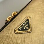 Replica Prada 2VH070 Saffiano Gold leather Prada Brique bag39841 - Image 6