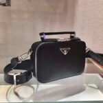 Replica Prada 2VH070 Saffiano Black leather Prada Brique bag39831 - Image 2