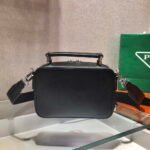 Replica Prada 2VH070 Saffiano Black leather Prada Brique bag39831 - Image 3