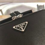 Replica Prada 2VH070 Saffiano Black leather Prada Brique bag39831 - Image 5