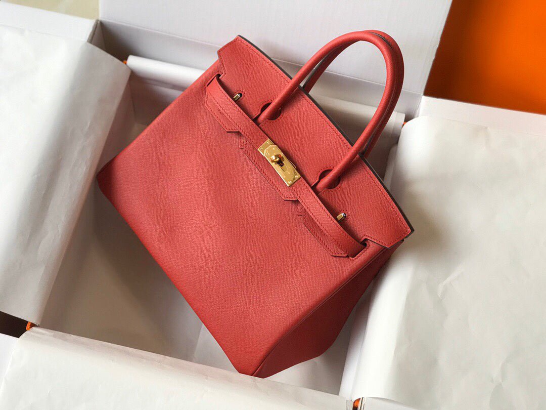 6532755986637.jpg Replica Hermes Birkin Designer Tote Bag Epsom Leather 28354 Red34427 - Image 1