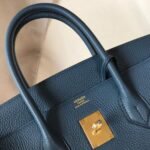 Replica Hermes Birkin Designer Tote Bag Togo Leather 28345 Navy Blue35441 - Image 2