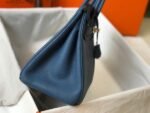 Replica Hermes Birkin Designer Tote Bag Togo Leather 28345 Navy Blue35441 - Image 3
