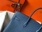 Replica Hermes Birkin Designer Tote Bag Togo Leather 28345 Navy Blue35441 - Image 7