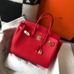 Replica Hermes Birkin Designer Tote Bag Togo Leather 28344 Red35421 - Image 3