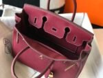 Replica Hermes Birkin Designer Tote Bag Togo Leather 28343 Wine Red35385 - Image 8