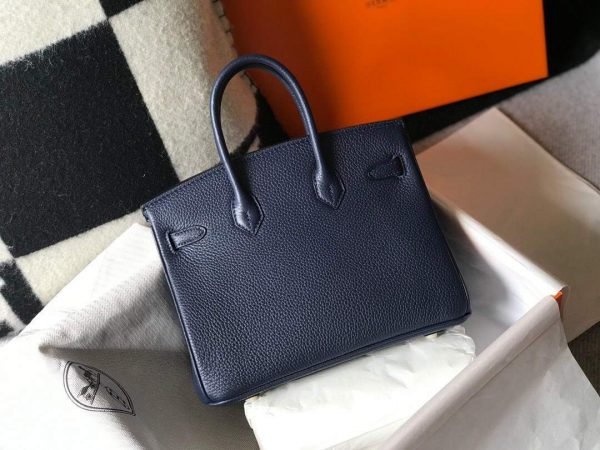 6532760cd9a5d.jpg Replica Hermes Birkin Designer Tote Bag Togo Leather 28341 Dark Blue35305 - Image 1