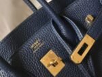 Replica Hermes Birkin Designer Tote Bag Togo Leather 28341 Dark Blue35305 - Image 4