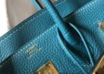Replica Hermes Birkin Designer Tote Bag Togo Leather 28336 Blue35113 - Image 3