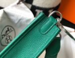 Replica Hermes Evelyne Bag Designer Hermes Mini Crossbody Real Bag 20427 Dark Green34594 - Image 4
