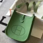 Replica Hermes Evelyne Bag Designer Hermes Mini Crossbody Real Bag 20424 Green34447