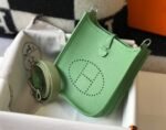 Replica Hermes Evelyne Bag Designer Hermes Mini Crossbody Real Bag 20424 Green34447 - Image 3