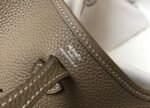 Replica Hermes Evelyne Bag Designer Hermes Mini Crossbody Real Bag 20423 Gray34398 - Image 3