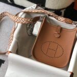 Replica Hermes Evelyne Bag Designer Hermes Mini Crossbody Real Bag 20422 Brown34360