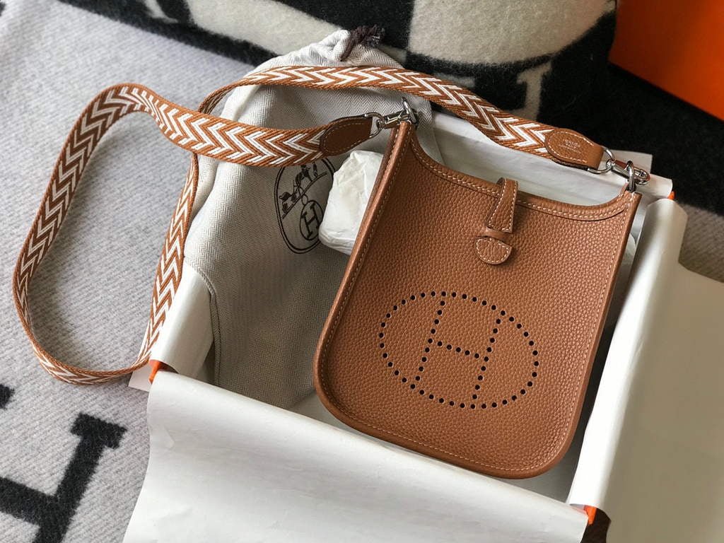 653276a01feec.jpg Replica Hermes Evelyne Bag Designer Hermes Mini Crossbody Real Bag 20422 Brown34360 - Image 1