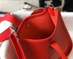 Replica Hermes Evelyne Bag Hermes Mini Crossbody Bag 20410 Silver Buckle Red35208 - Image 8