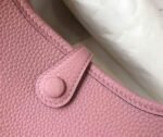 Replica Hermes Evelyne Bag Hermes Mini Crossbody Bag 20407 Silver Buckle Pink35171 - Image 5