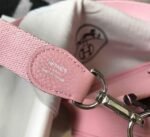Replica Hermes Evelyne Bag Hermes Mini Crossbody Bag 20407 Silver Buckle Pink35171 - Image 7
