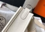 Replica Hermes Evelyne Bag Hermes Mini Crossbody Bag 20406 Silver Buckle Beige35130 - Image 7
