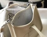 Replica Hermes Evelyne Bag Hermes Mini Crossbody Bag 20406 Silver Buckle Beige35130 - Image 8